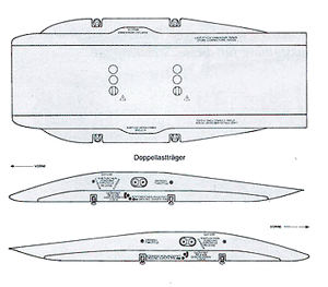 Risszeichnung des Doppellasttr�gers