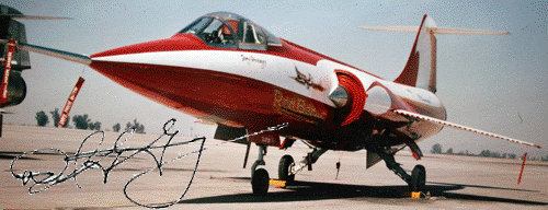Das legendre Rekord-Flugzeug mit Unterschrift von Darryl Greenamyer