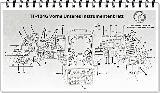 Instrumente der TF-104G des vorderen  F�hreraumes