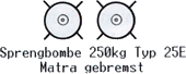 Symbol Sprengbombe250kg