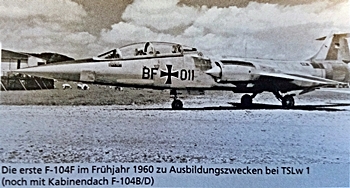 BF+011 the first F-104F Starfighter at Kaufbeuren 