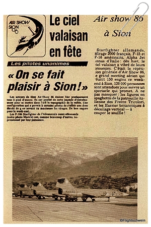 Zeitungsbericht Vikings-Airshow in Sion