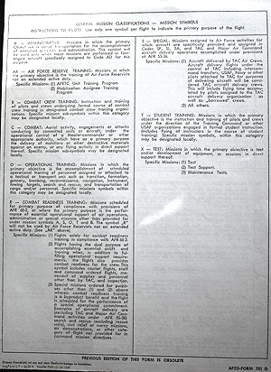 AFTO 781 G - Bestandteil des Bordbuches