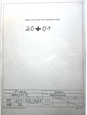 Vorderes Deckblatt des Bordbuches