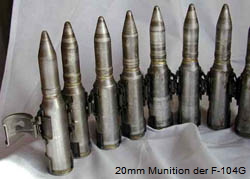 20mm Munition der F-104G