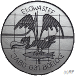 Das Wappen der Eektronik & Waffenstaffel zur 104-Zeit