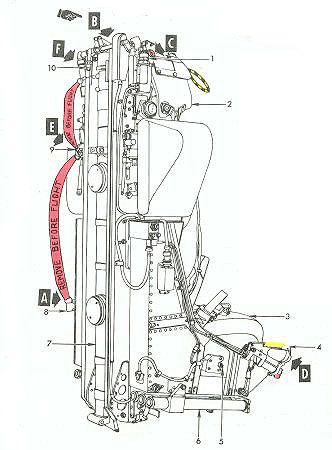 MB-Sitz mit Stiftschema (hinten)