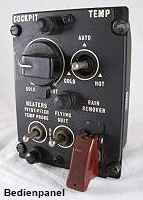 Bedienpanel Temperaturregelanlage