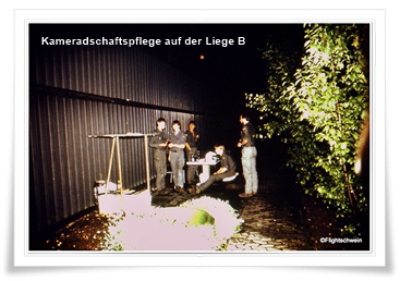 Terrassenbereich der Flighth�tte im Liegebereich B