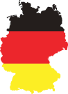 Deutschlandkarte in Nationalfarben Deutschlandkarte in Nationalfarben